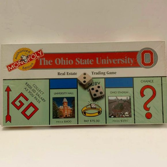 Vintage Monopoly The Ohio State University Edition Board Game 1997 Hasbro Sealed